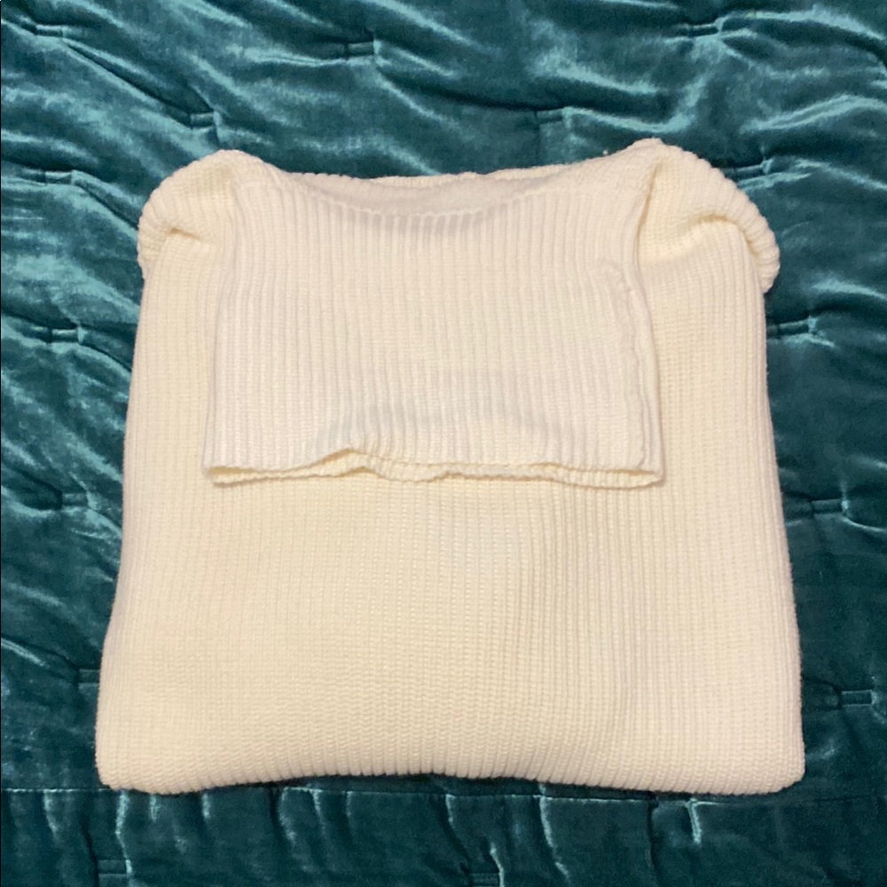 J Crew Cream Turtleneck Sweater